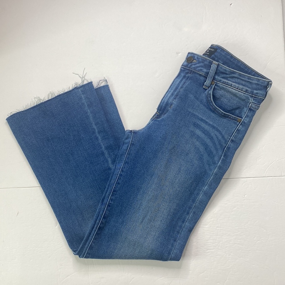 Just Black Denim Raw Hem Bootcut Jeans